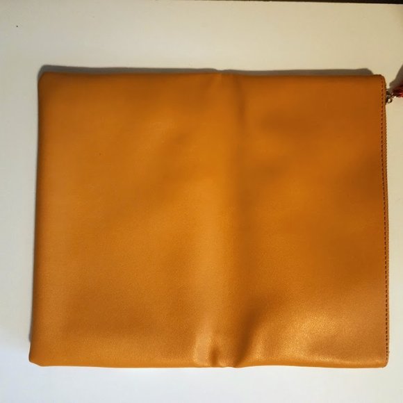 Rachel Pally Foldover Leather/Canvas Clutch Bag - Picture 3 of 8
